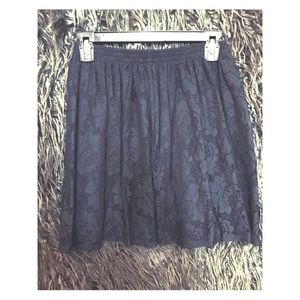 Abercrombie & Fitch navy lace skirt